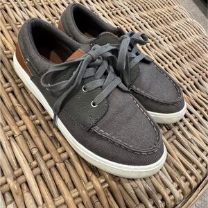 Boys Gray Canvas Sneakers